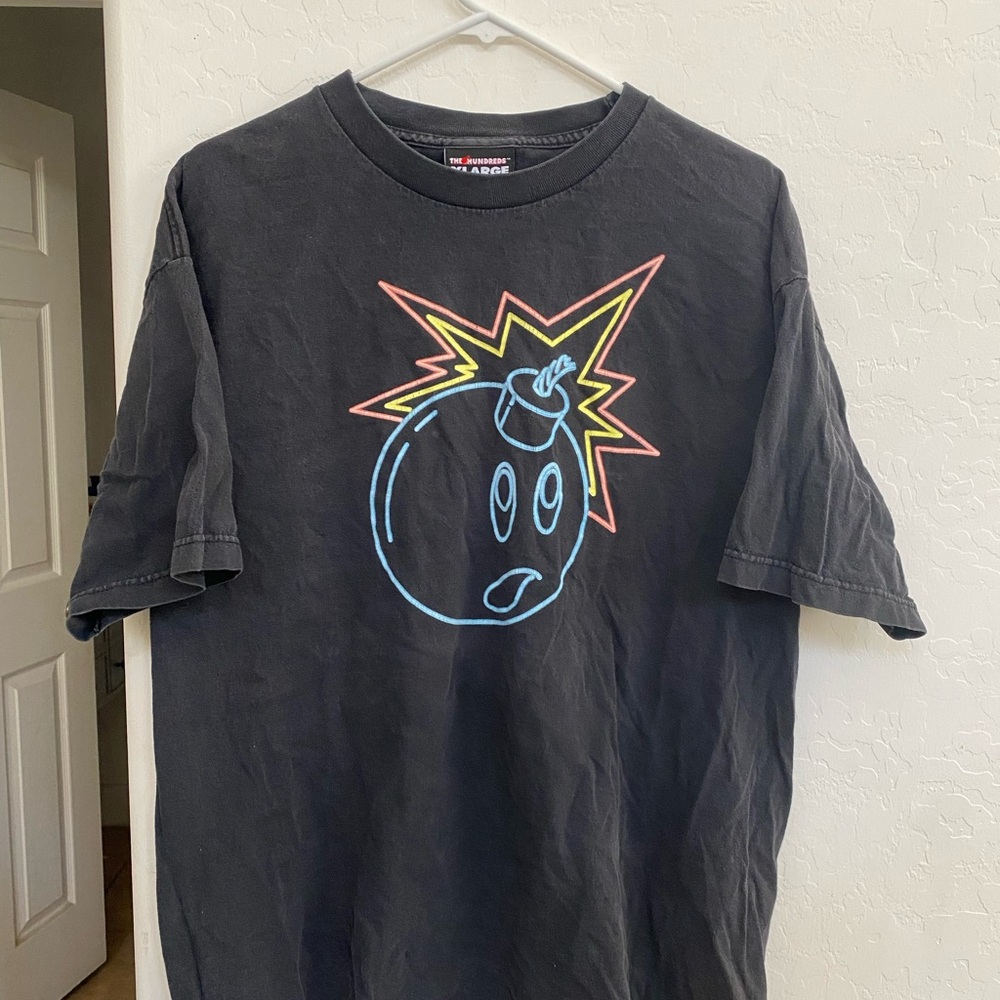 The Hundreds Black T-Shirt with Red Logo